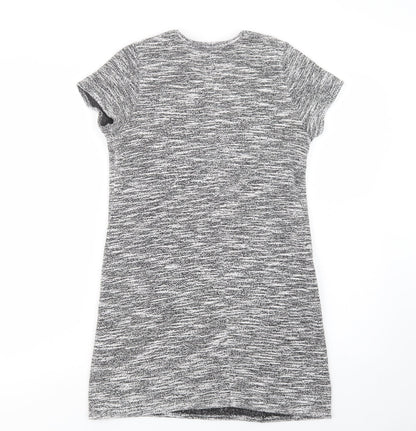 Miss Selfridge Womens Grey  Polyester Shift  Size 10  Crew Neck Pullover