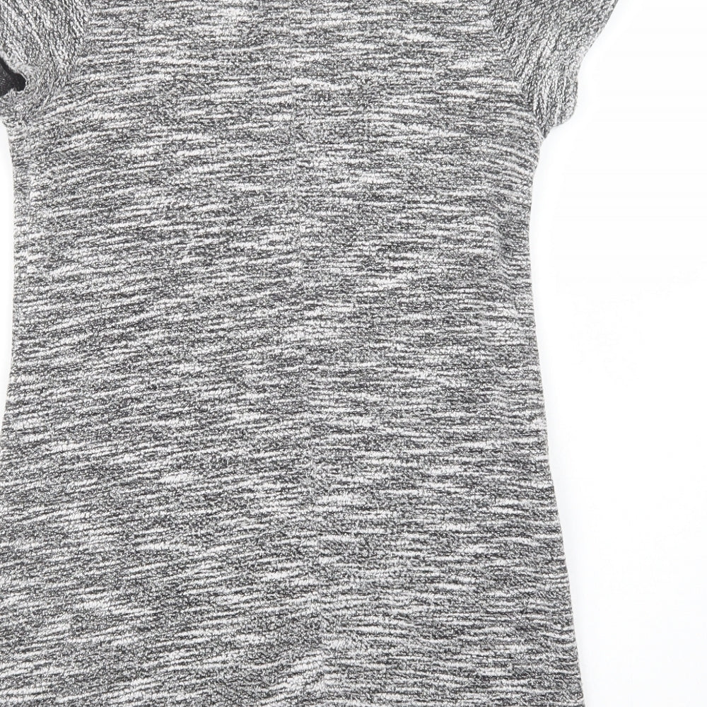 Miss Selfridge Womens Grey  Polyester Shift  Size 10  Crew Neck Pullover