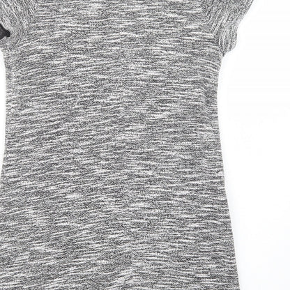 Miss Selfridge Womens Grey  Polyester Shift  Size 10  Crew Neck Pullover