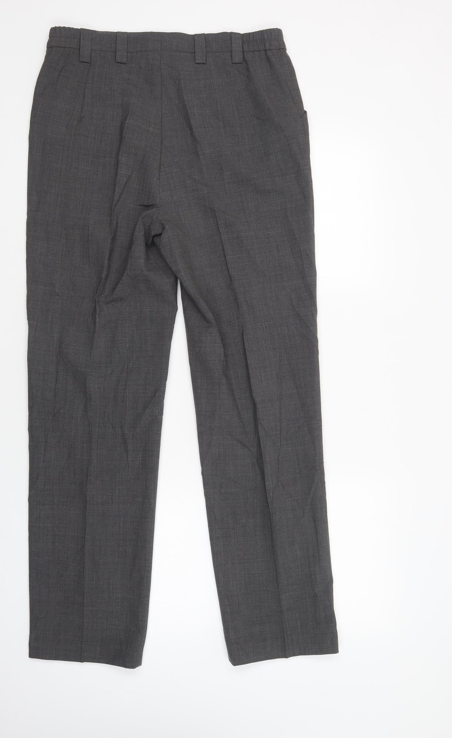 Womens UK Size 12 MICHELE Regular Fit Dress Pants Grey Trousers