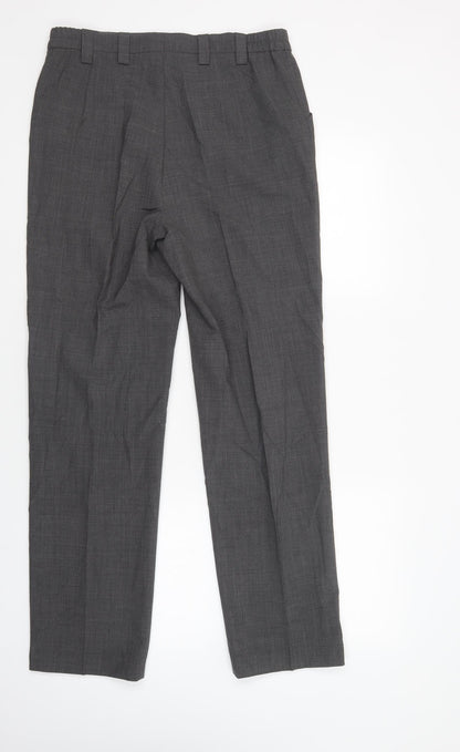 Womens UK Size 12 MICHELE Regular Fit Dress Pants Grey Trousers