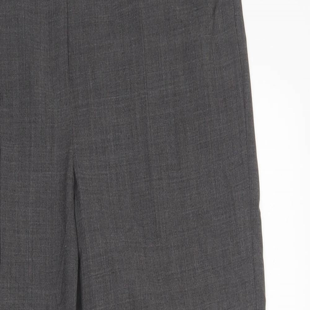 Womens UK Size 12 MICHELE Regular Fit Dress Pants Grey Trousers
