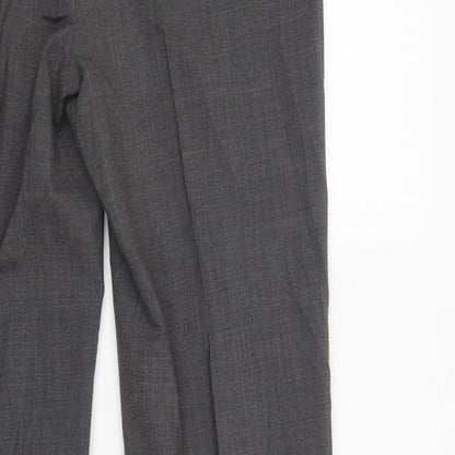 Womens UK Size 12 MICHELE Regular Fit Dress Pants Grey Trousers