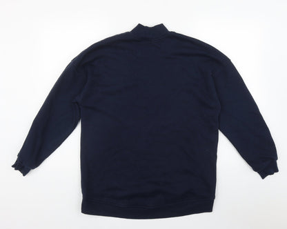 Zara Womens Blue  Cotton Pullover Sweatshirt Size S