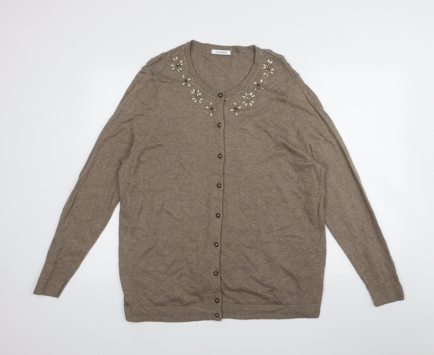 Womens UK Size  Marks and Spencer Brown Cardigan Jumper