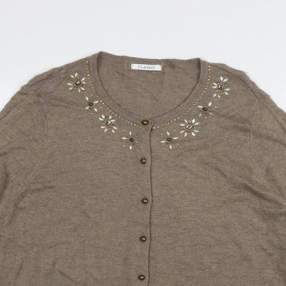 Womens UK Size  Marks and Spencer Brown Cardigan Jumper