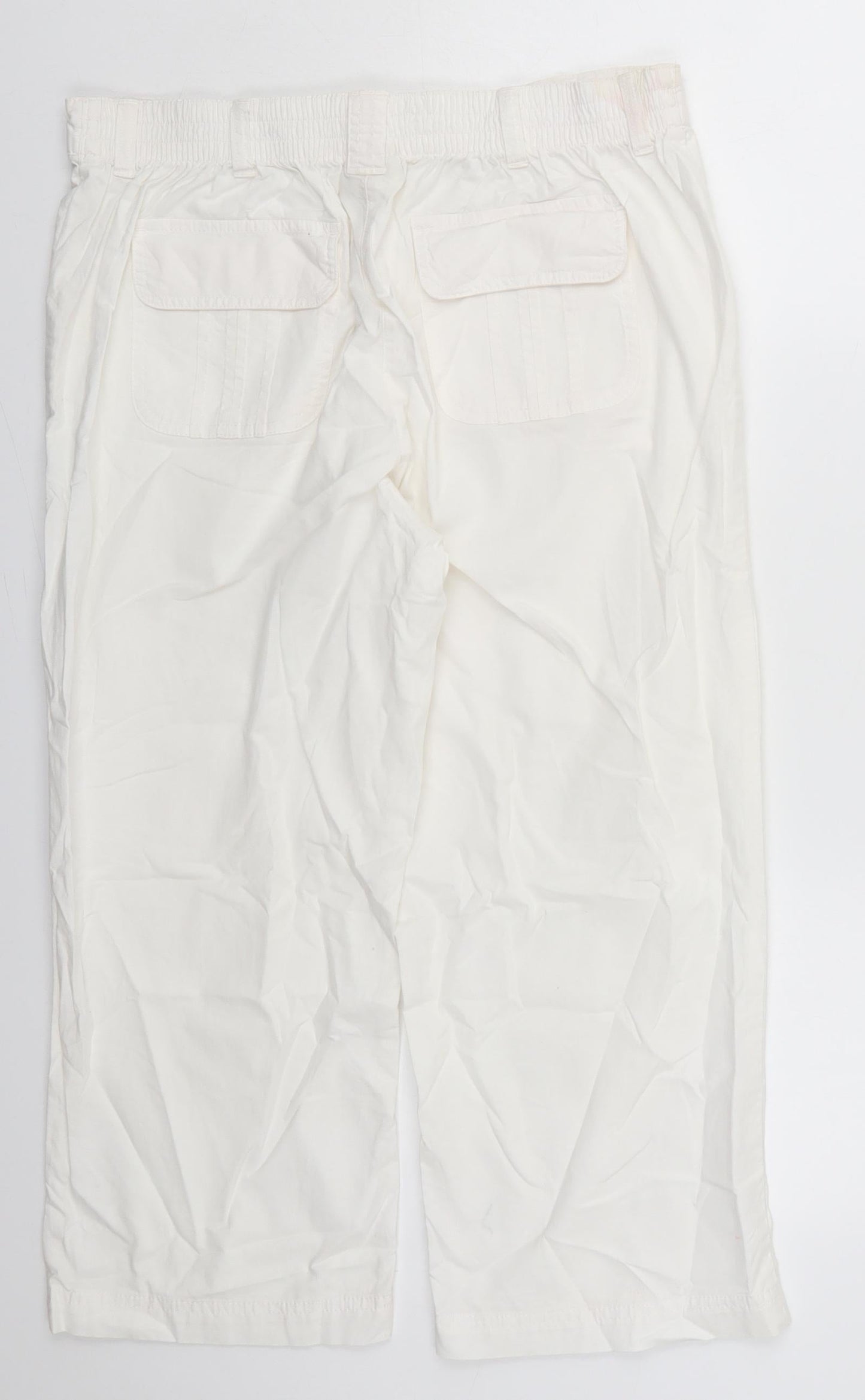 Womens UK Size 12 BHS Regular Fit  White Trousers