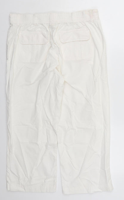 Womens UK Size 12 BHS Regular Fit  White Trousers