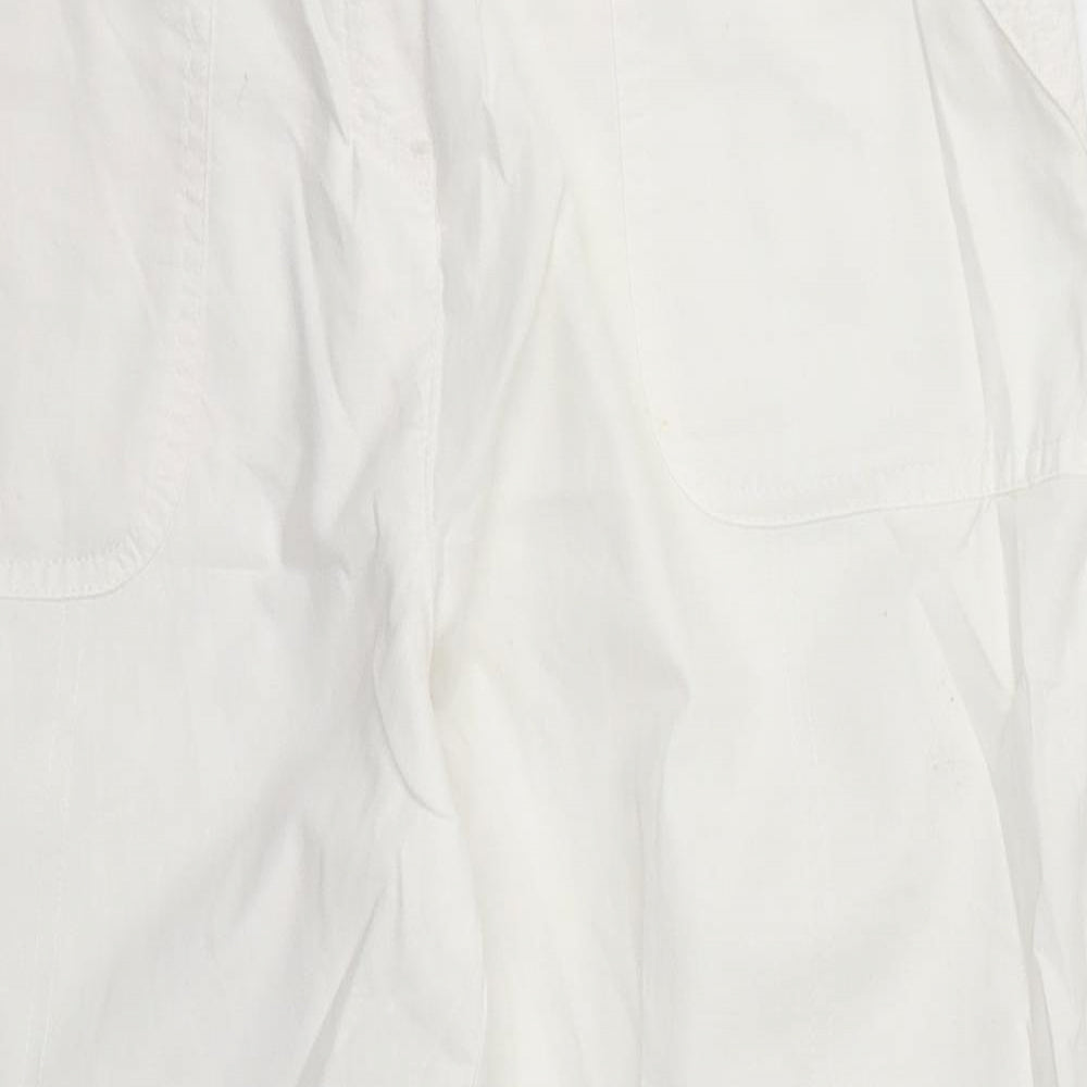 Womens UK Size 12 BHS Regular Fit  White Trousers