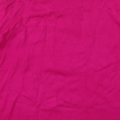 Gerard Womens Pink Roll Neck Floral Acrylic Pullover Jumper Size M