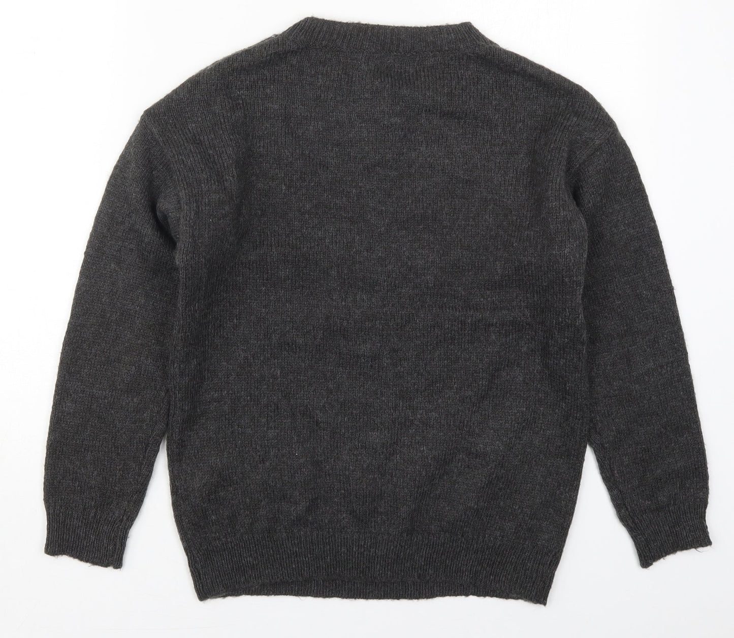 Primark Womens Grey Crew Neck  Acrylic Pullover Jumper Size 6