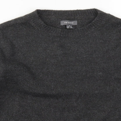Primark Womens Grey Crew Neck  Acrylic Pullover Jumper Size 6