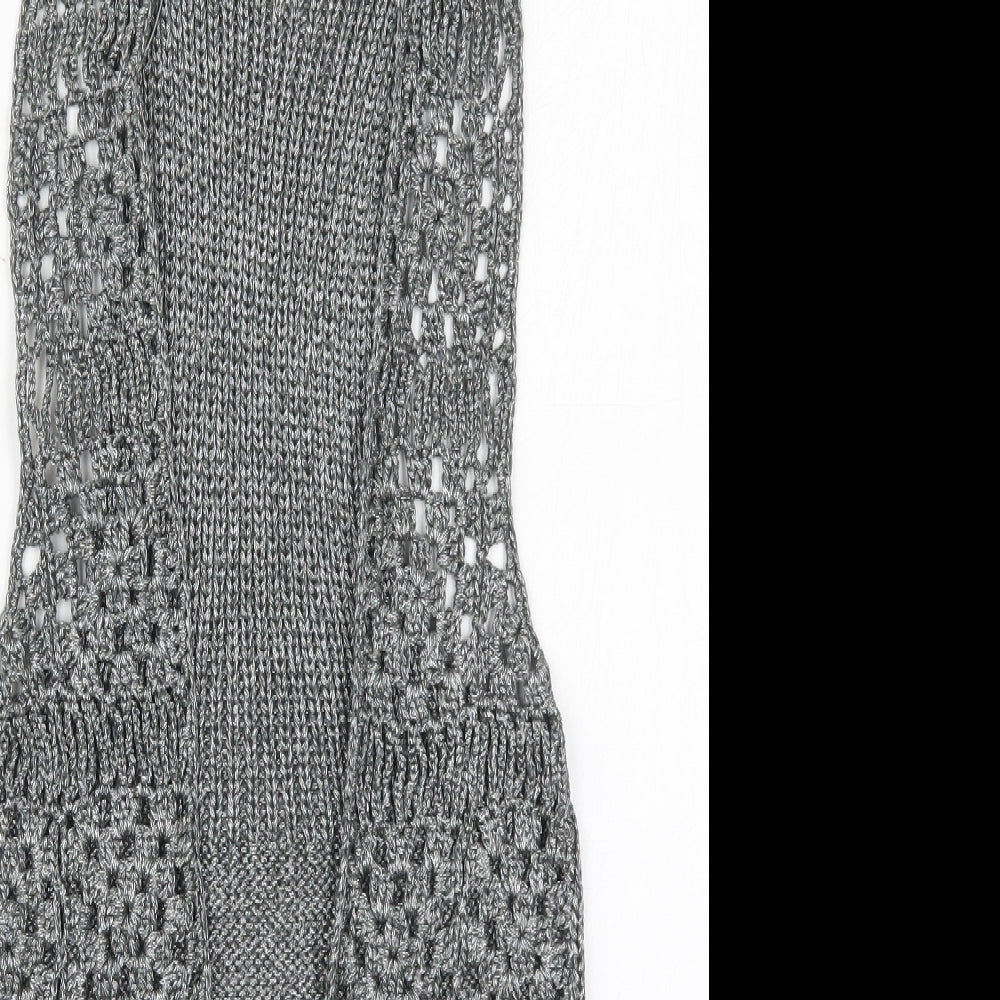 Studio F Womens Grey V-Neck  Acrylic Cardigan Jumper Size S
