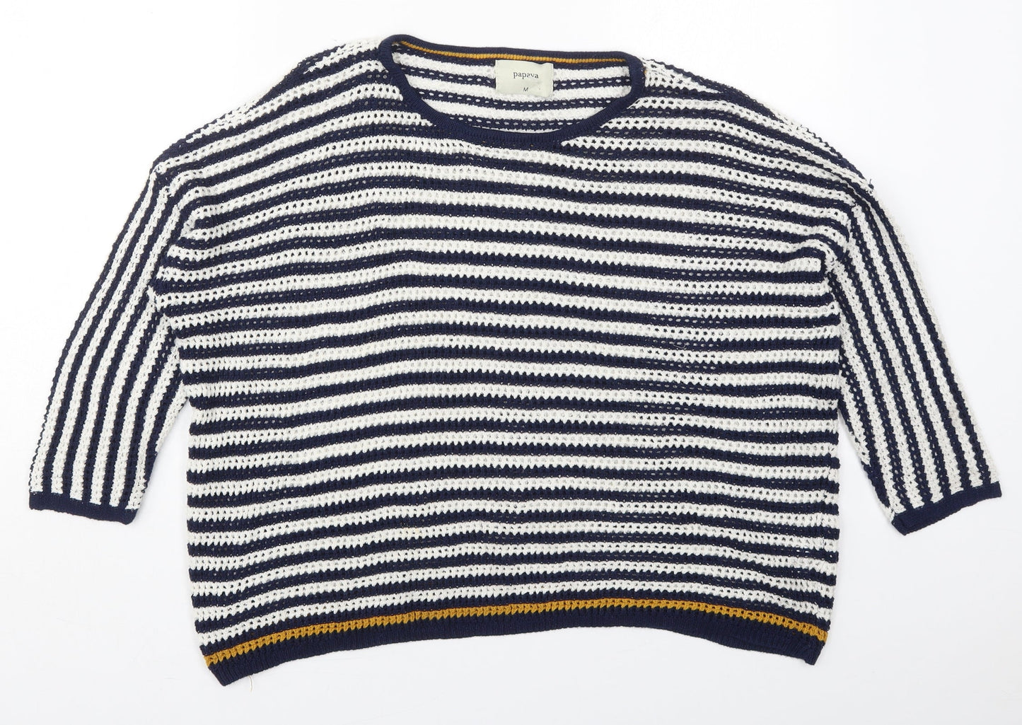 Womens UK Size M Papaya Blue Pullover Jumper