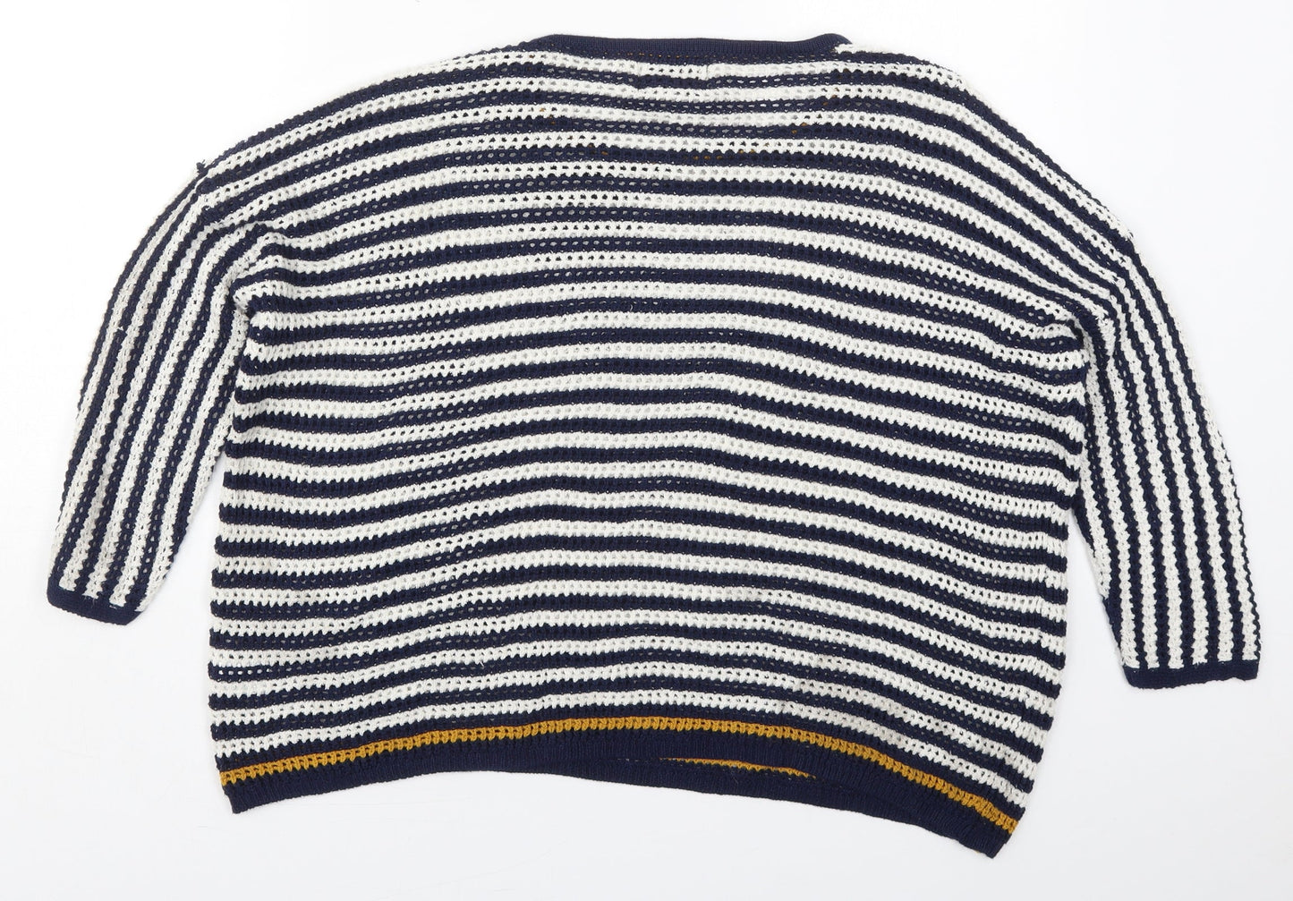 Womens UK Size M Papaya Blue Pullover Jumper