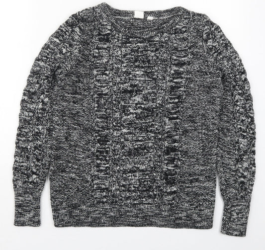 Gap Womens Grey Crew Neck  Cotton Pullover Jumper Size M