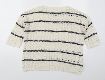 Womens UK Size S New Look Ivory Pullover Jumper