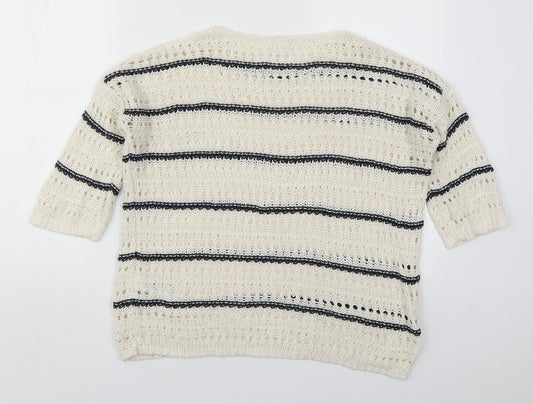 Womens UK Size S New Look Ivory Pullover Jumper