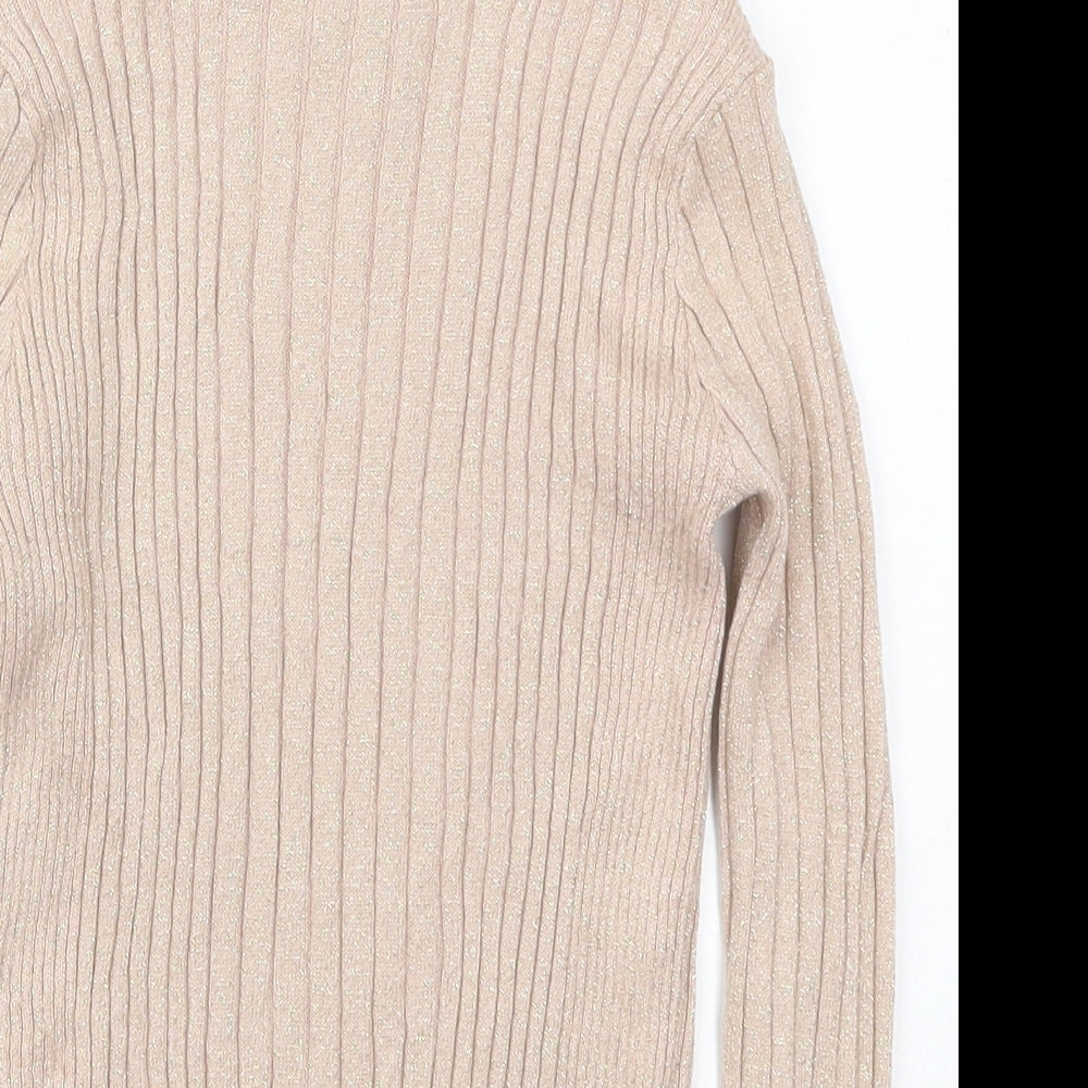 Atmosphere Womens Pink Mock Neck  Viscose Pullover Jumper Size 6