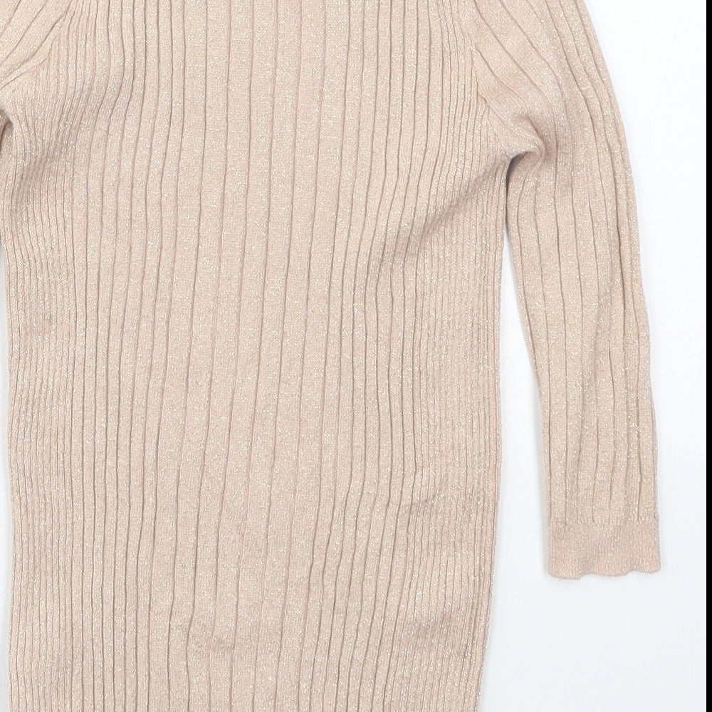 Atmosphere Womens Pink Mock Neck  Viscose Pullover Jumper Size 6