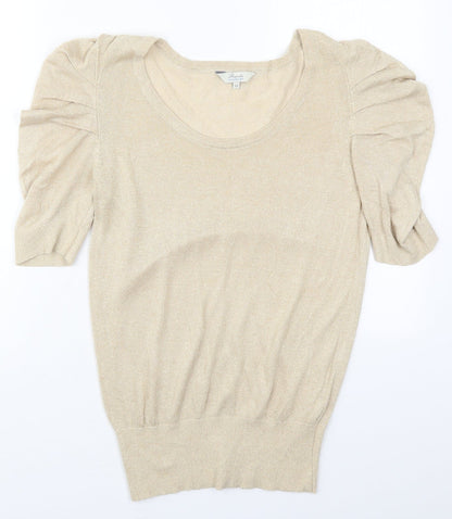 Womens UK Size 12 Peacocks Beige Pullover Jumper