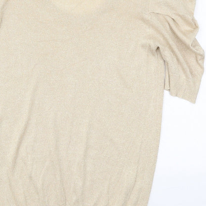 Womens UK Size 12 Peacocks Beige Pullover Jumper