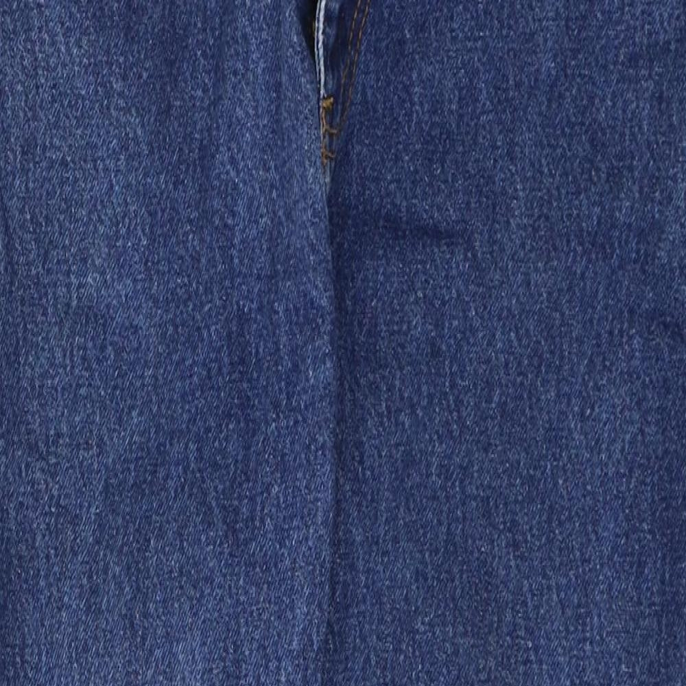 Womens UK Size M JEANS Slim Fit Cropped Blue Jeans