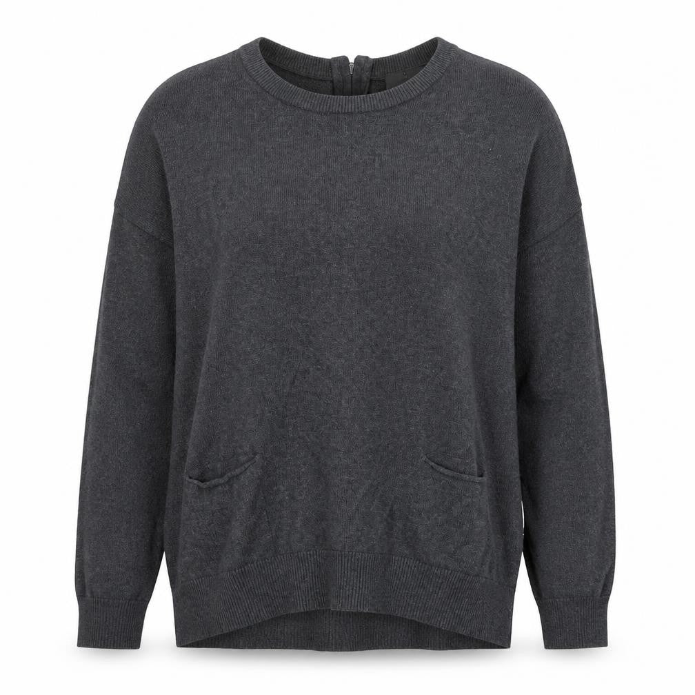 Front view of Tu women’s grey viscose jersey t-shirt, size UK 14, round neck
