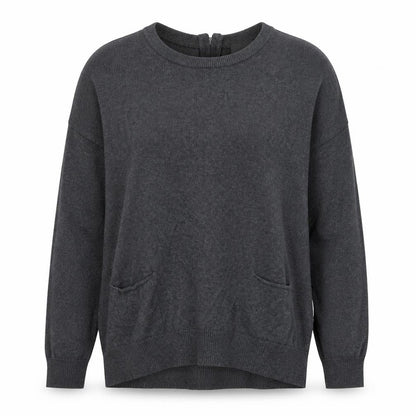 Front view of Tu women’s grey viscose jersey t-shirt, size UK 14, round neck