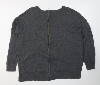 TU Womens Grey  Viscose Jersey T-Shirt Size 14 Round Neck