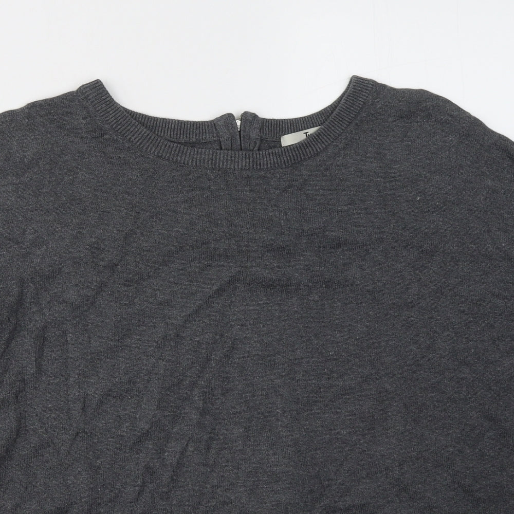 TU Womens Grey  Viscose Jersey T-Shirt Size 14 Round Neck