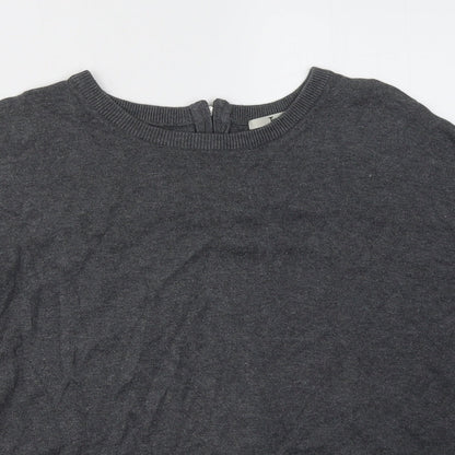 TU Womens Grey  Viscose Jersey T-Shirt Size 14 Round Neck