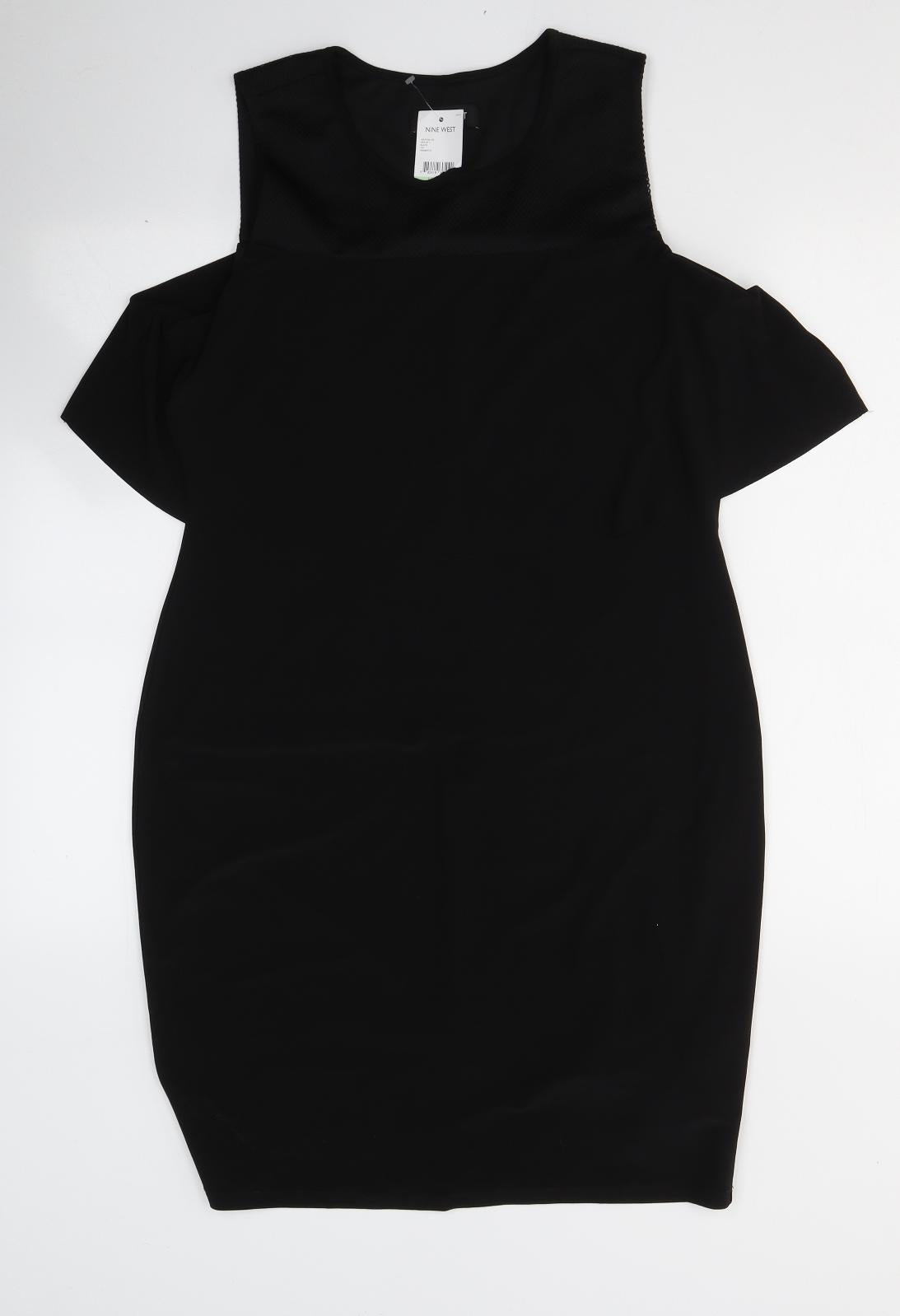 Nine West Womens Black  Polyester A-Line  Size 8  Round Neck Pullover