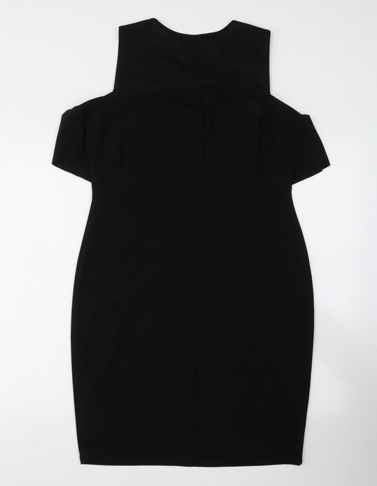 Nine West Womens Black  Polyester A-Line  Size 8  Round Neck Pullover