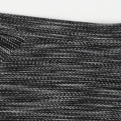 Divided by H&M Womens Black Striped Cotton Flare Skirt Size S   Zip