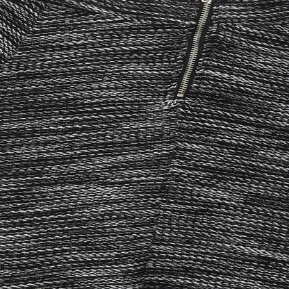 Divided by H&M Womens Black Striped Cotton Flare Skirt Size S   Zip