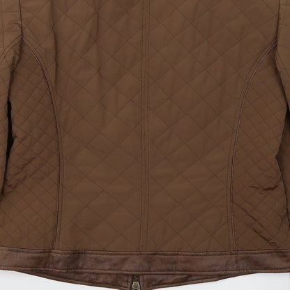 Womens UK Size 10 Bianca Brown Quilted Coat
