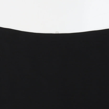 WITH LOVE Womens Black  Polyester A-Line Skirt Size 14   Zip