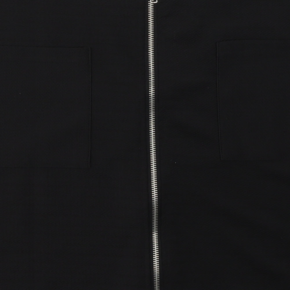 WITH LOVE Womens Black  Polyester A-Line Skirt Size 14   Zip