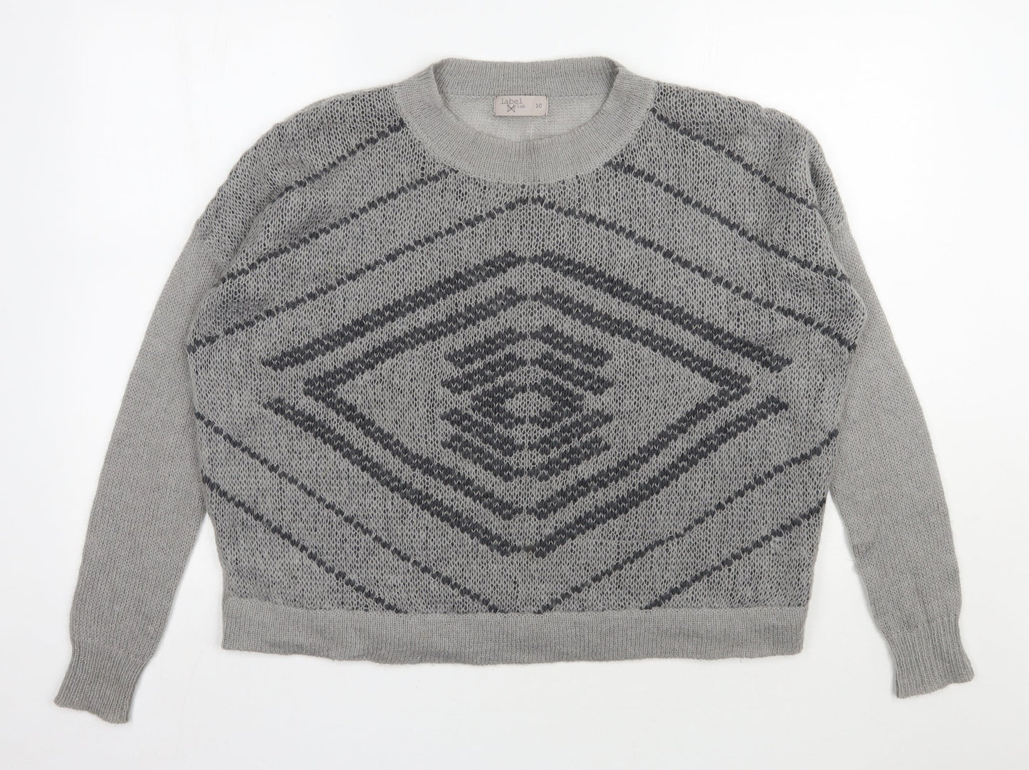 Womens UK Size 10 Label lab Grey Pullover Jumper