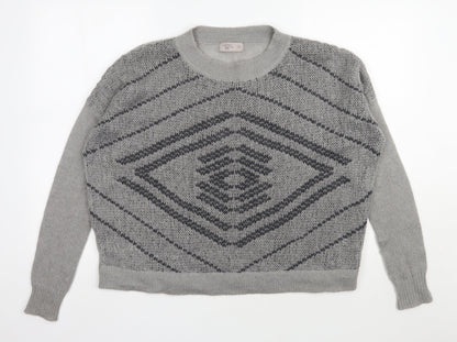 Womens UK Size 10 Label lab Grey Pullover Jumper