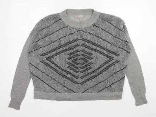 Womens UK Size 10 Label lab Grey Pullover Jumper