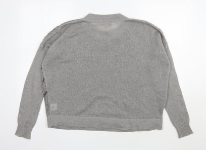 Womens UK Size 10 Label lab Grey Pullover Jumper