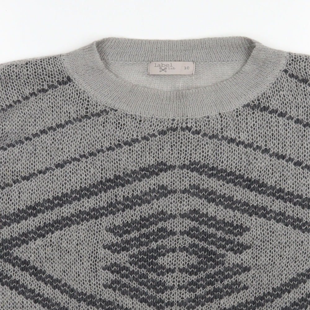 Womens UK Size 10 Label lab Grey Pullover Jumper