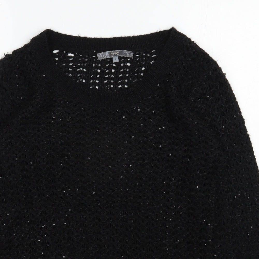 Womens UK Size S NEXT Black Pullover Jumper