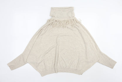 Womens UK Size S River Island Beige Pullover Jumper