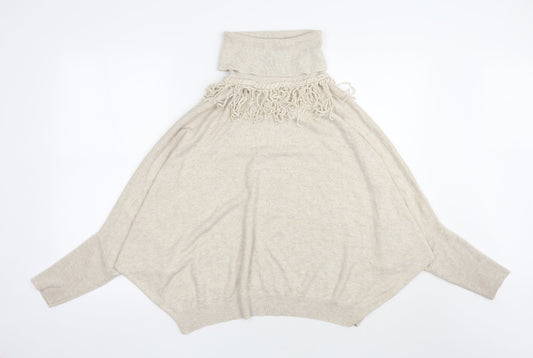 Womens UK Size S River Island Beige Pullover Jumper