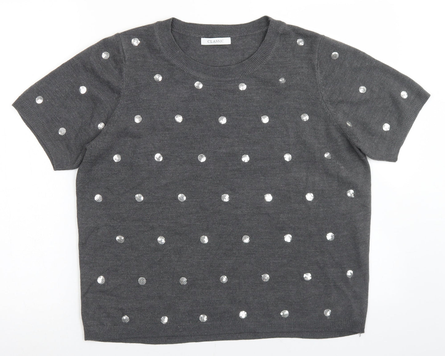 Womens UK Size 16 Marks and Spencer Grey Pullover Jumper
