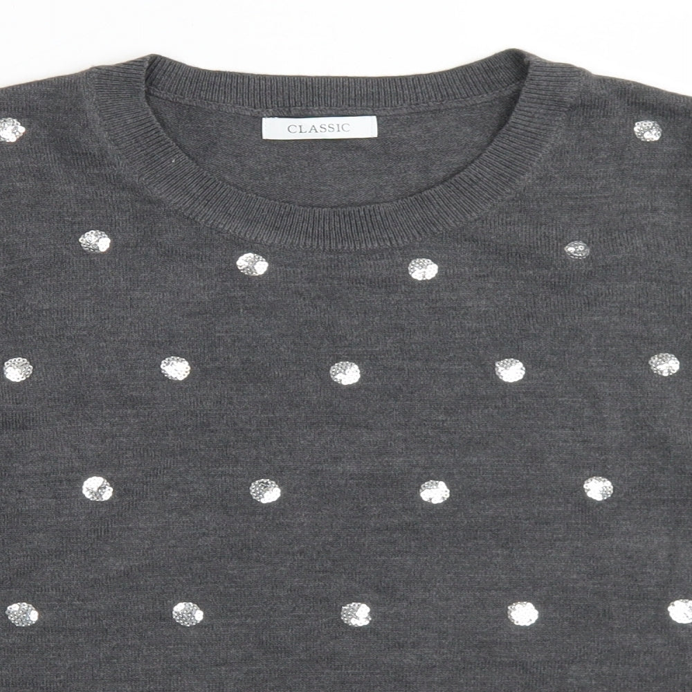 Womens UK Size 16 Marks and Spencer Grey Pullover Jumper
