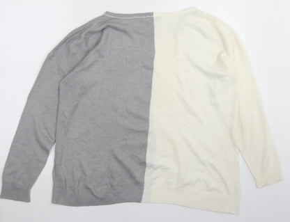 Womens UK Size 14 Bonmarché Grey Pullover Jumper
